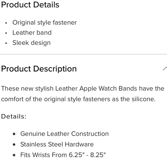 NEW Apple Watch Leather Band - Picture 2 of 5